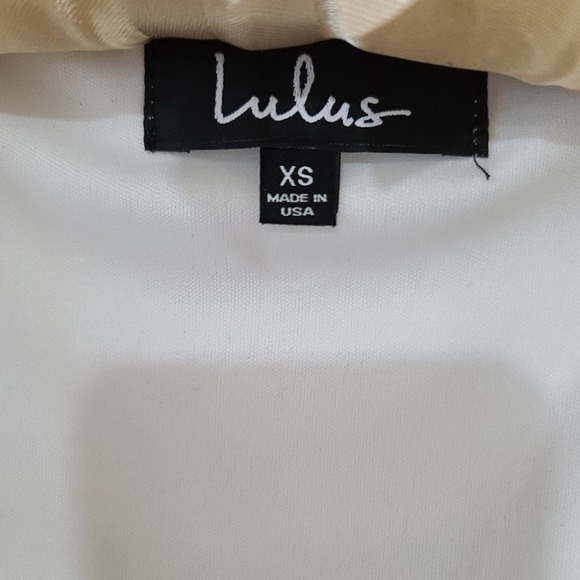 Lulus Parisian Nights White Long Mesh Sleeve Bodycon Dress size XS - Picture 5 of 6